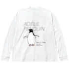 空とぶペンギン舎のアデリーペンギン ビッグシルエットロングスリーブTシャツ