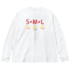 イラスト MONYAAT のML002 SMLTシャツのりんごすたぁ*輪切りのリンゴ Big Long Sleeve T-Shirt