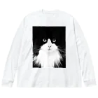 calling_catのノルウェイジャンフォレストキャットのエフエックスくん ビッグシルエットロングスリーブTシャツ