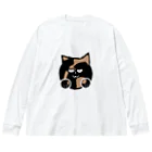 サビ猫azunekoのおうちのサビ猫のazuneko(あずねこ) ビッグシルエットロングスリーブTシャツ