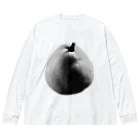 ハヤシ屋の洋梨好き-monochrome  ビッグシルエットロングスリーブTシャツ