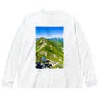 seaの爺ヶ岳　稜線 ビッグシルエットロングスリーブTシャツ
