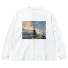 Aki’s design shopの(セール中)Sunset over the tower Big Long Sleeve T-Shirt