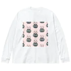 CHOPPIRIのかぶる猫[うさぎ(灰色)ver.](ロシアンブルー) Big Long Sleeve T-Shirt