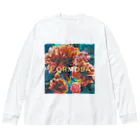 福陀落海灣公司の台湾花布 ビッグシルエットロングスリーブTシャツ