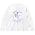 キュウちゃんのおみせやさんのメンヘラコアラ×スマホ（ゆめかわ） ビッグシルエットロングスリーブTシャツ