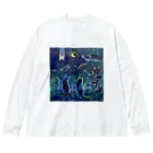 あおニャーマンの猫の国の夜 Big Long Sleeve T-Shirt