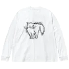 マイマイタケの怒ってます（白猫） Big Long Sleeve T-Shirt