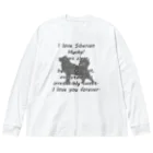 onehappinessのシベリアンハスキー ビッグシルエットロングスリーブTシャツ