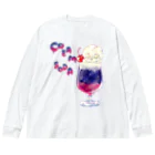 みあまゆあのスカルクリームソーダ ビッグシルエットロングスリーブTシャツ