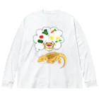 もむのふの爬虫類グッズやさんの夢見るフトアゴちゃん Big Long Sleeve T-Shirt