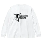 DRIPPEDのNO SKATE NO LIFE 黒ロゴ ビッグシルエットロングスリーブTシャツ