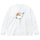 DECORの毎日ぶちにゃんこ　ぽへーver. ビッグシルエットロングスリーブTシャツ