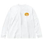 めいぷるのかぼちゃにゃ(ワンポイント) ビッグシルエットロングスリーブTシャツ