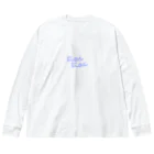 purem.のにゃんにゃん（Blue） ビッグシルエットロングスリーブTシャツ