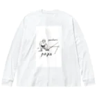 食べかけケーキのキャンプでがんばる　パパTシャツ Big Long Sleeve T-Shirt