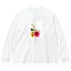 happ1のFlower ビッグシルエットロングスリーブTシャツ