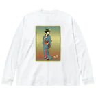 nidan-illustrationの"美人画" 1-#1 Big Long Sleeve T-Shirt