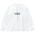 VVWORDSのさりげないハピバ・HAPPYBIRTHDAY Big Long Sleeve T-Shirt