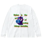 オリジナルデザインTシャツ　SMOKIN'のくるりんモクモックマC紫 Big Long Sleeve T-Shirt