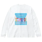 そいそいソイラテのコペンハーゲン(北欧デンマーク) ビッグシルエットロングスリーブTシャツ