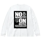 TeamSOSの雑貨屋さんのNO WARM,ON BATTLE ビッグシルエットロングスリーブTシャツ