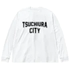 JIMOTOE Wear Local Japanの土浦市 TSUCHIURA CITY ロゴブラック ビッグシルエットロングスリーブTシャツ