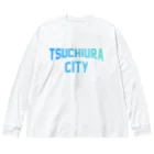 JIMOTOE Wear Local Japanの土浦市 TSUCHIURA CITY ロゴブルー Big Long Sleeve T-Shirt