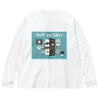 RoytoSilo🐧歌舞伎町 夜パフェ屋のロイトシロ　ひょっこりペンギンさん。カラー Big Long Sleeve T-Shirt