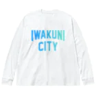 JIMOTOE Wear Local Japanの岩国市 IWAKUNI CITY　ロゴブルー Big Long Sleeve T-Shirt