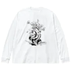 nidan-illustrationの"WHITE MUSTACHE CLUB"(タイトルなし) Big Long Sleeve T-Shirt