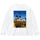 ブルーベリーパンケーキの海と夕焼け in カリフォルニア Big Long Sleeve T-Shirt