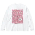 PostPet Official Shopのモモだらけ Big Long Sleeve T-Shirt