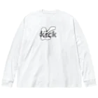 なすのナス茄子のkickなめんなkick,kick ビッグシルエットロングスリーブTシャツ