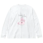 hay⋆のusamochi@complete of vaccination ビッグシルエットロングスリーブTシャツ