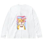 木天蓼のマタタビ猫・モクちゃん ビッグシルエットロングスリーブTシャツ