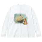 海賊猫 cocoの『うちのコ・シリーズ「ねこの王国」』 Big Long Sleeve T-Shirt