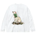 犬グッズの店しえるぶるーのマフラー犬　ラブラドルレトリバー Big Long Sleeve T-Shirt