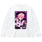 hiyoの猫耳 サブカル メイド 男の子 Big Long Sleeve T-Shirt