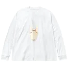 ぱからたからのうまパン　白コッペ＊白毛 Big Long Sleeve T-Shirt