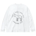 TaikiRacingClubShopのmarulogo【AMZ】kuro Big Long Sleeve T-Shirt