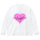 ＰａＮのHeart ECG ビッグシルエットロングスリーブTシャツ