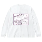 ねずみさんのブティックのengawa 紫 Big Long Sleeve T-Shirt