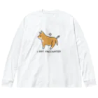 ともえのえ - 柴犬とか動物色々のI GOT VACCINATED Shiba dog ビッグシルエットロングスリーブTシャツ