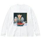 もうだめやのラーメンBABY ビッグシルエットロングスリーブTシャツ