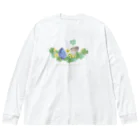 kitaooji shop SUZURI店のヤマトシジミとカタバミ Big Long Sleeve T-Shirt