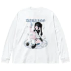 かやましその今行くねダーリン♡BLUE  ビッグシルエットロングスリーブTシャツ