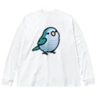 Cody the LovebirdのChubby Bird オキナインコ Big Long Sleeve T-Shirt