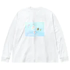 あゆみまるの海の生き物クリオネ ビッグシルエットロングスリーブTシャツ