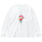 かまねりショップの走る子ちゃん ビッグシルエットロングスリーブTシャツ